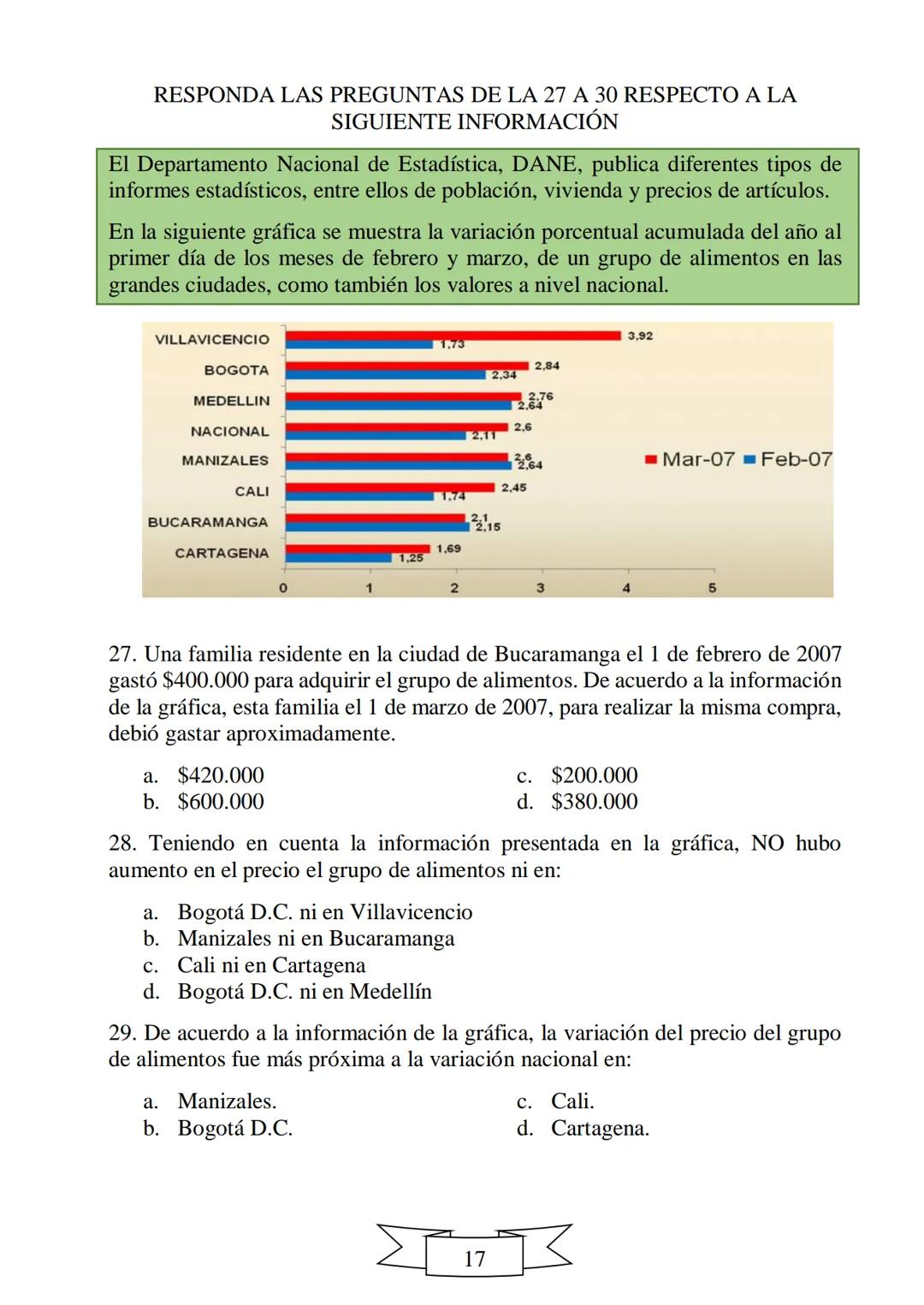 CUADERNILLO DE PREPARACIÓN
PARA LA PRUEBA DE ESTADO
SABER 11
"La educación es el arma más
poderosa que puedes utilizar para
cambiar el mundo