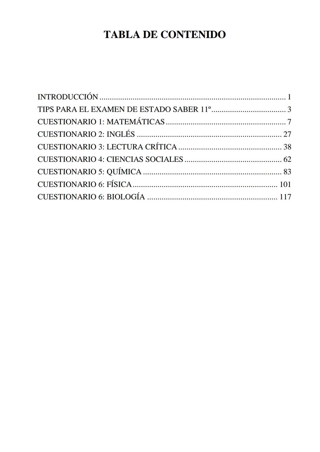 CUADERNILLO DE PREPARACIÓN
PARA LA PRUEBA DE ESTADO
SABER 11
"La educación es el arma más
poderosa que puedes utilizar para
cambiar el mundo