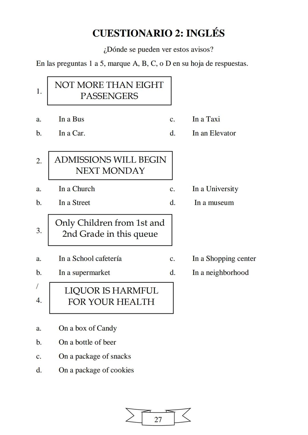 CUADERNILLO DE PREPARACIÓN
PARA LA PRUEBA DE ESTADO
SABER 11
"La educación es el arma más
poderosa que puedes utilizar para
cambiar el mundo
