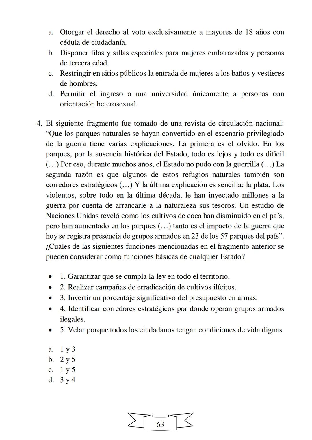 CUADERNILLO DE PREPARACIÓN
PARA LA PRUEBA DE ESTADO
SABER 11
"La educación es el arma más
poderosa que puedes utilizar para
cambiar el mundo