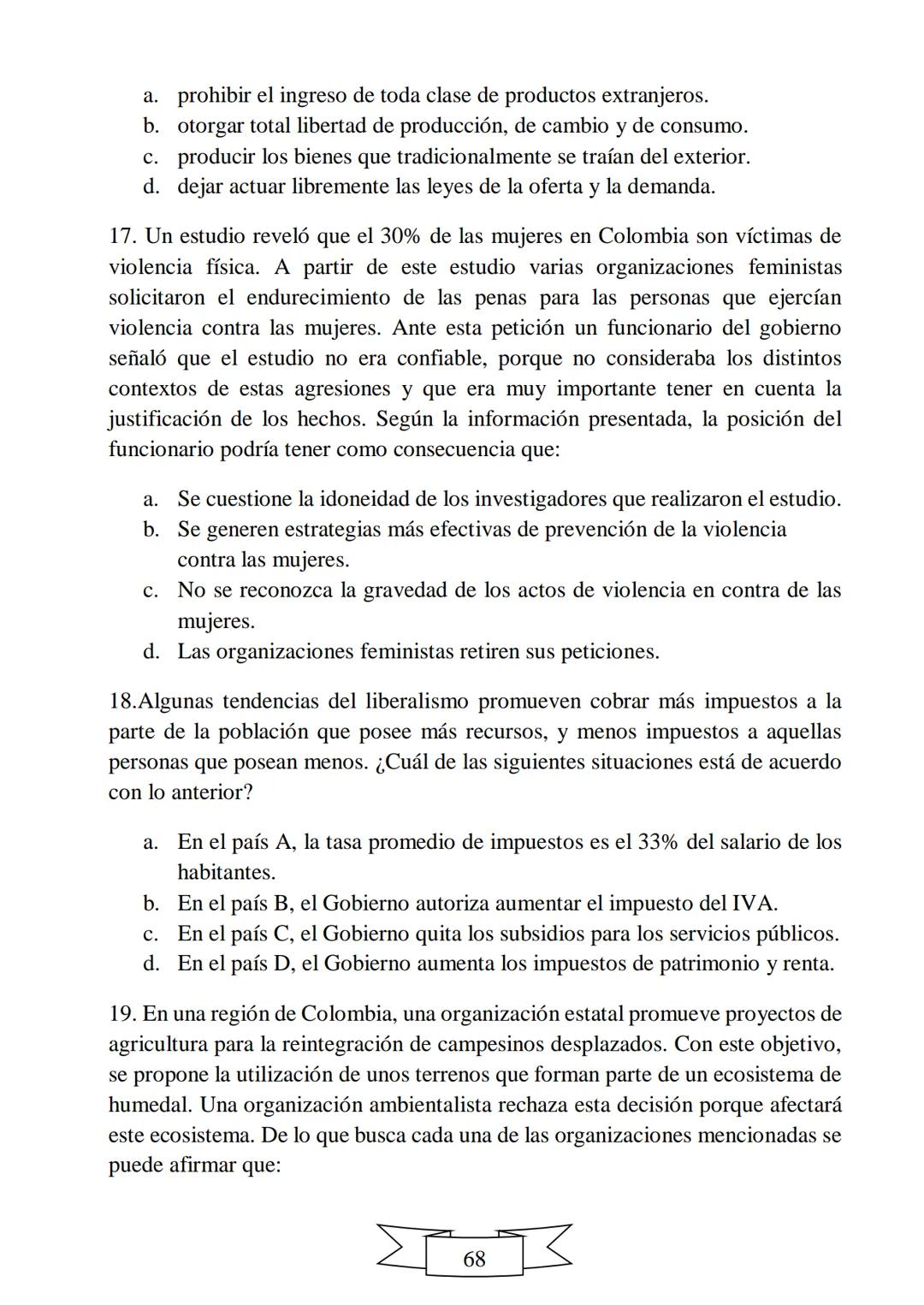 CUADERNILLO DE PREPARACIÓN
PARA LA PRUEBA DE ESTADO
SABER 11
"La educación es el arma más
poderosa que puedes utilizar para
cambiar el mundo