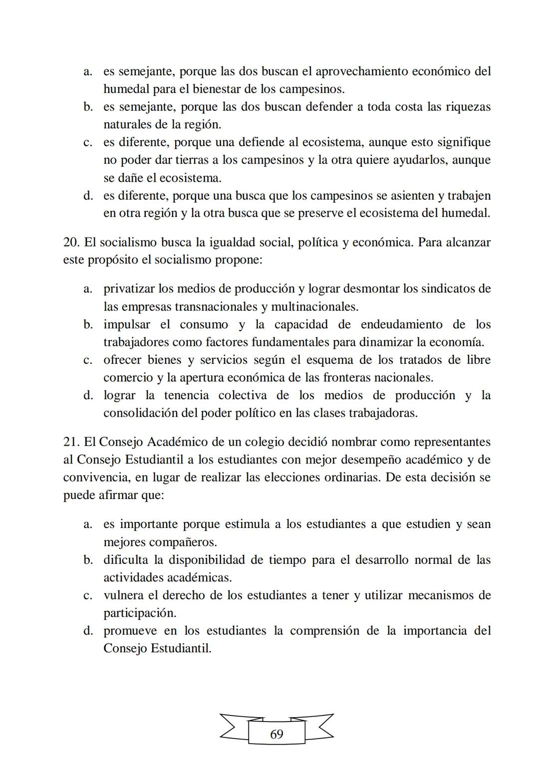 CUADERNILLO DE PREPARACIÓN
PARA LA PRUEBA DE ESTADO
SABER 11
"La educación es el arma más
poderosa que puedes utilizar para
cambiar el mundo