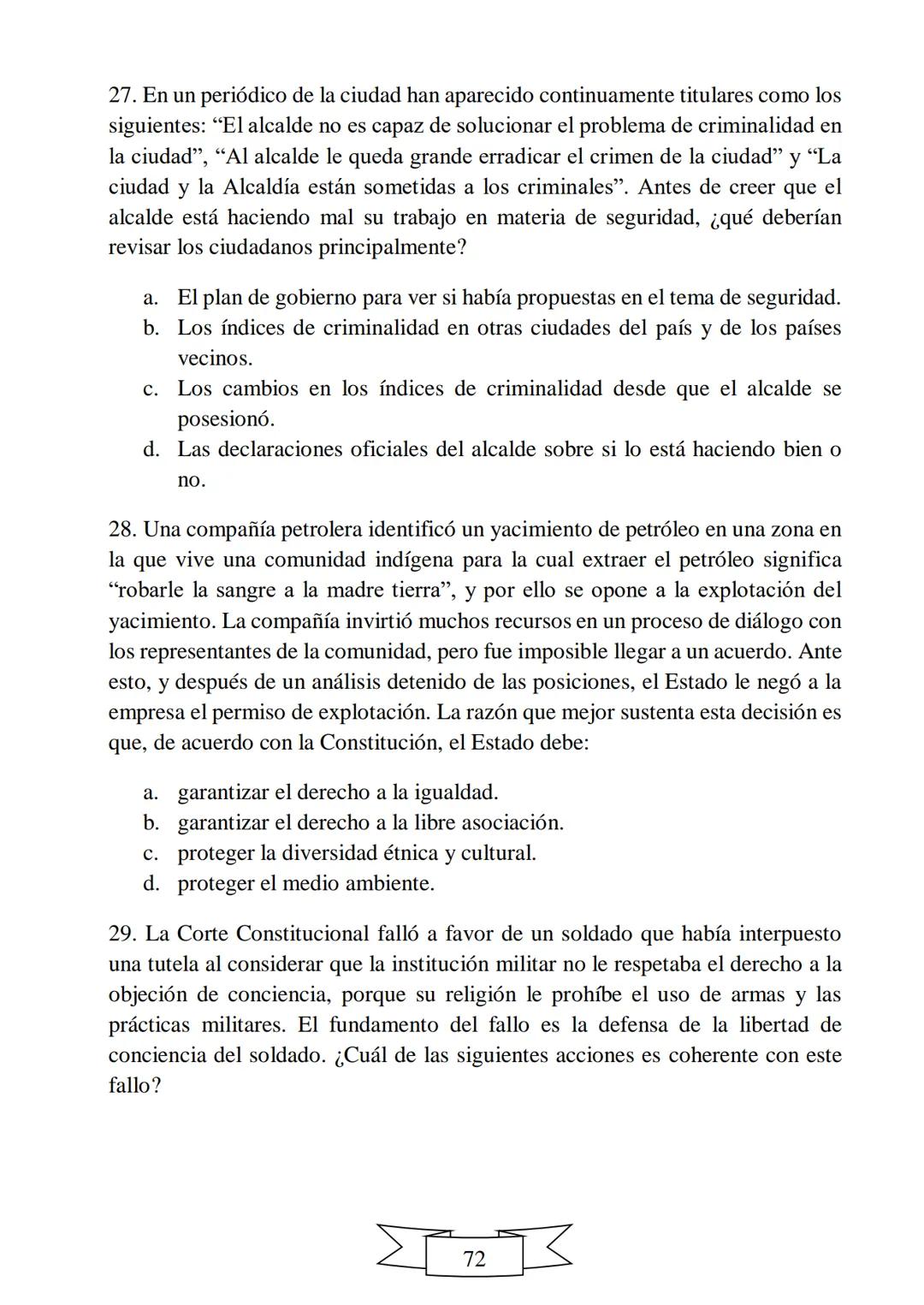 CUADERNILLO DE PREPARACIÓN
PARA LA PRUEBA DE ESTADO
SABER 11
"La educación es el arma más
poderosa que puedes utilizar para
cambiar el mundo