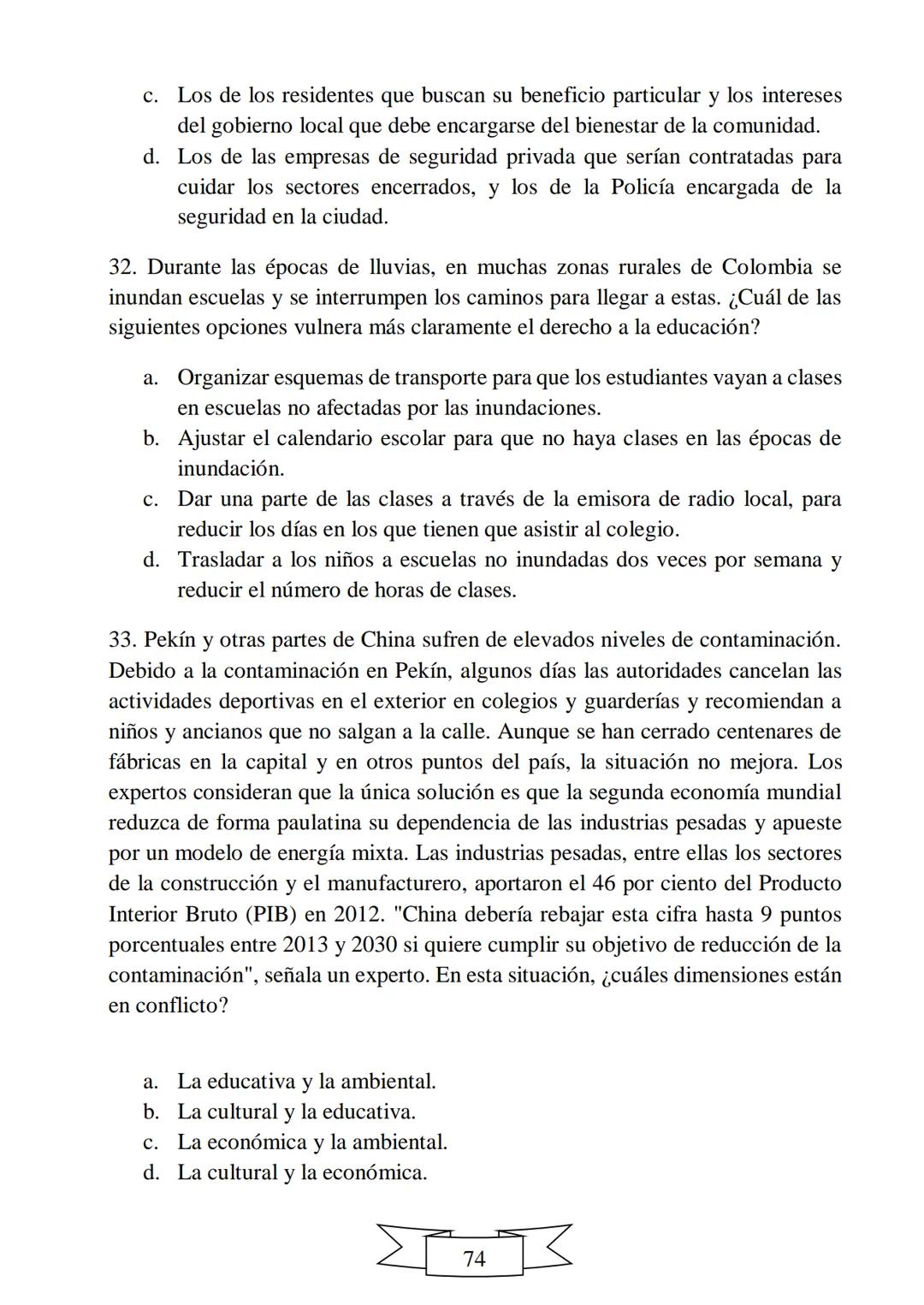 CUADERNILLO DE PREPARACIÓN
PARA LA PRUEBA DE ESTADO
SABER 11
"La educación es el arma más
poderosa que puedes utilizar para
cambiar el mundo