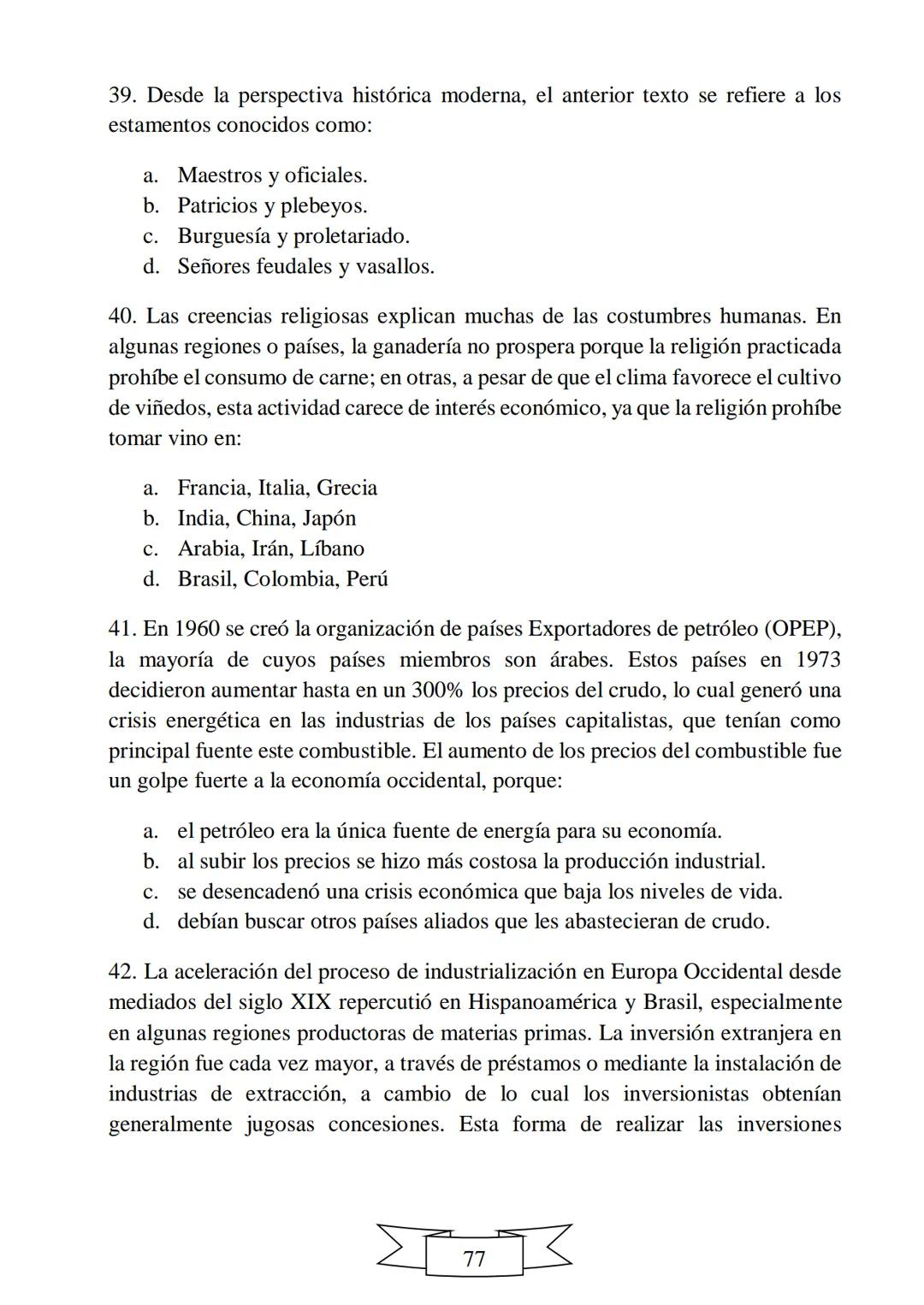 CUADERNILLO DE PREPARACIÓN
PARA LA PRUEBA DE ESTADO
SABER 11
"La educación es el arma más
poderosa que puedes utilizar para
cambiar el mundo
