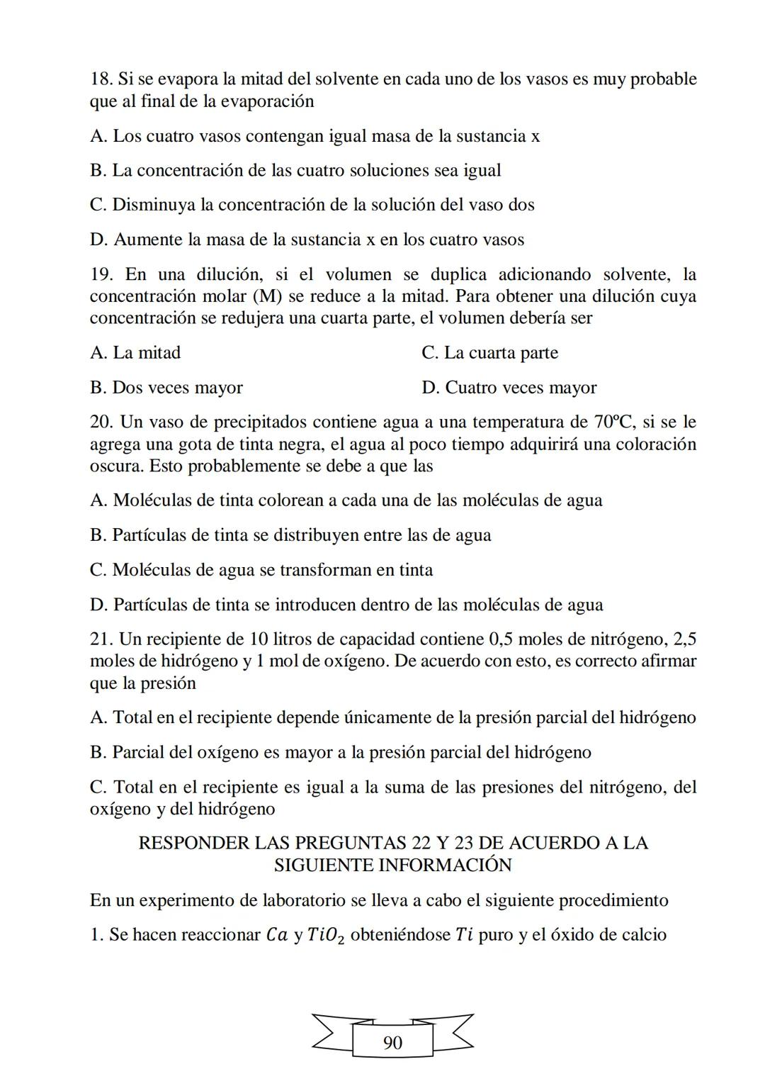 CUADERNILLO DE PREPARACIÓN
PARA LA PRUEBA DE ESTADO
SABER 11
"La educación es el arma más
poderosa que puedes utilizar para
cambiar el mundo