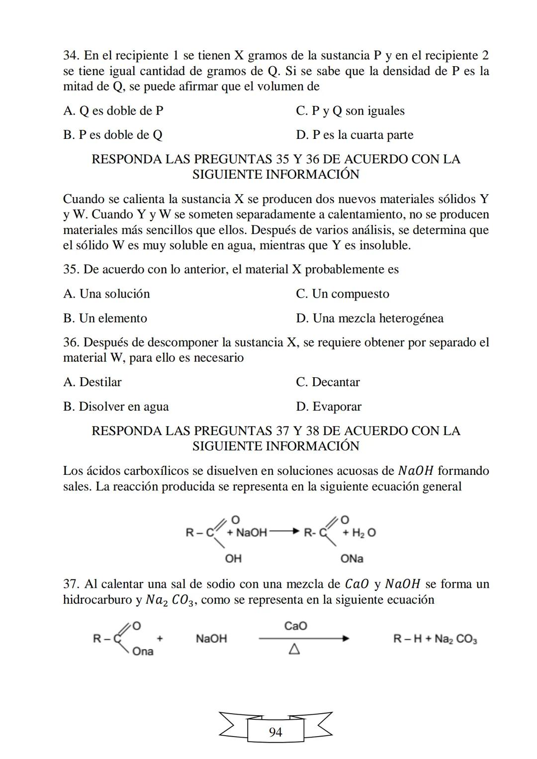 CUADERNILLO DE PREPARACIÓN
PARA LA PRUEBA DE ESTADO
SABER 11
"La educación es el arma más
poderosa que puedes utilizar para
cambiar el mundo