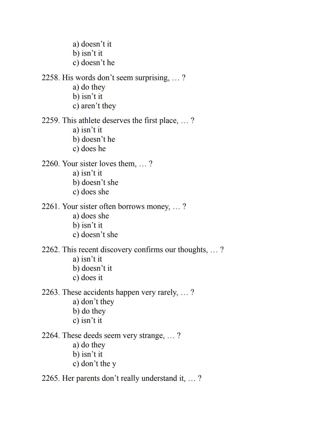 ENGLISH
GRAMMAR
EXERCISES
WITH ANSWERS
Part 1.
2500 MULTIPLE-CHOICE
ITEMS FOR A1/A2
Your quest towards C2
Daniel B. Smith ENGLISH
GRAMMAR
EX
