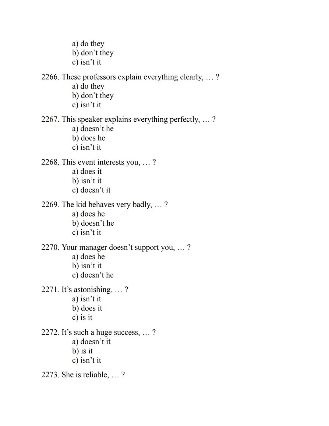ENGLISH
GRAMMAR
EXERCISES
WITH ANSWERS
Part 1.
2500 MULTIPLE-CHOICE
ITEMS FOR A1/A2
Your quest towards C2
Daniel B. Smith ENGLISH
GRAMMAR
EX
