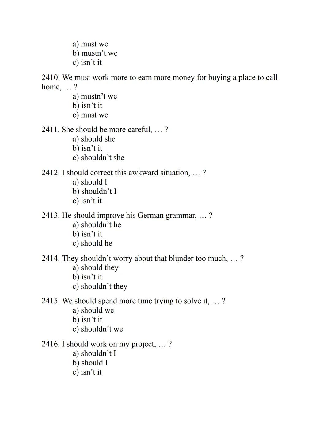 ENGLISH
GRAMMAR
EXERCISES
WITH ANSWERS
Part 1.
2500 MULTIPLE-CHOICE
ITEMS FOR A1/A2
Your quest towards C2
Daniel B. Smith ENGLISH
GRAMMAR
EX