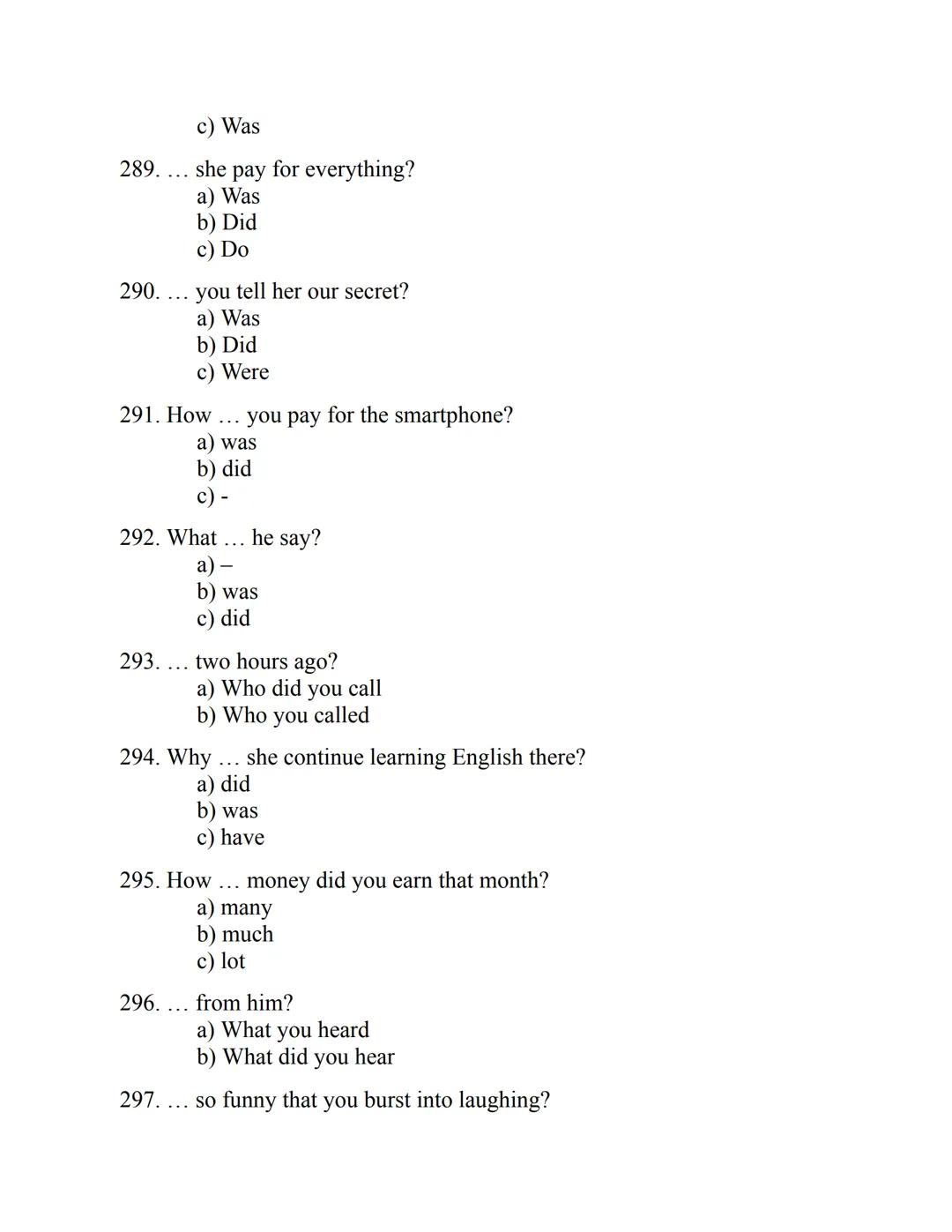 ENGLISH
GRAMMAR
EXERCISES
WITH ANSWERS
Part 1.
2500 MULTIPLE-CHOICE
ITEMS FOR A1/A2
Your quest towards C2
Daniel B. Smith ENGLISH
GRAMMAR
EX