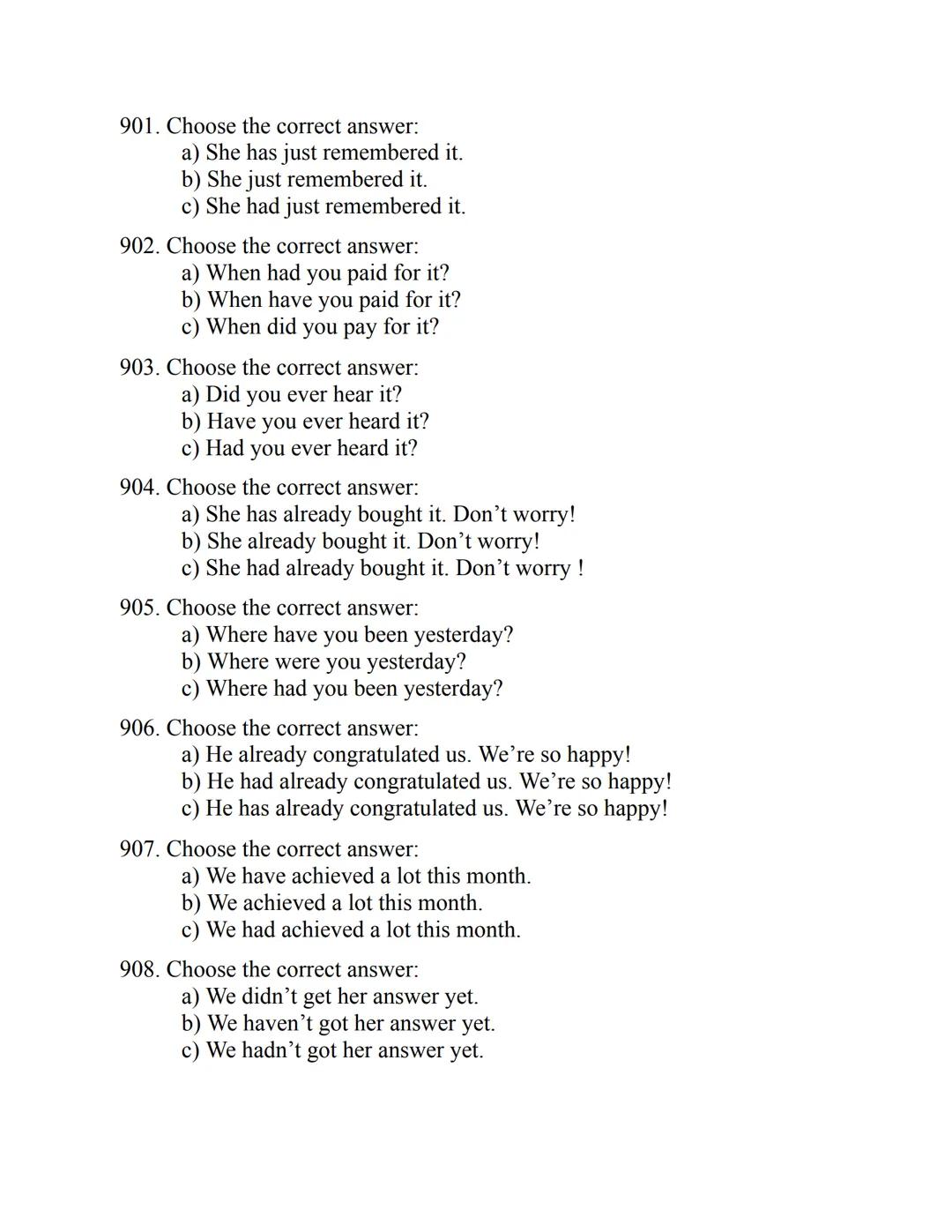 ENGLISH
GRAMMAR
EXERCISES
WITH ANSWERS
Part 2.
3045 MULTIPLE-CHOICE
ITEMS FOR A2
Your quest towards C2
Daniel B. Smith ENGLISH
GRAMMAR
EXERC