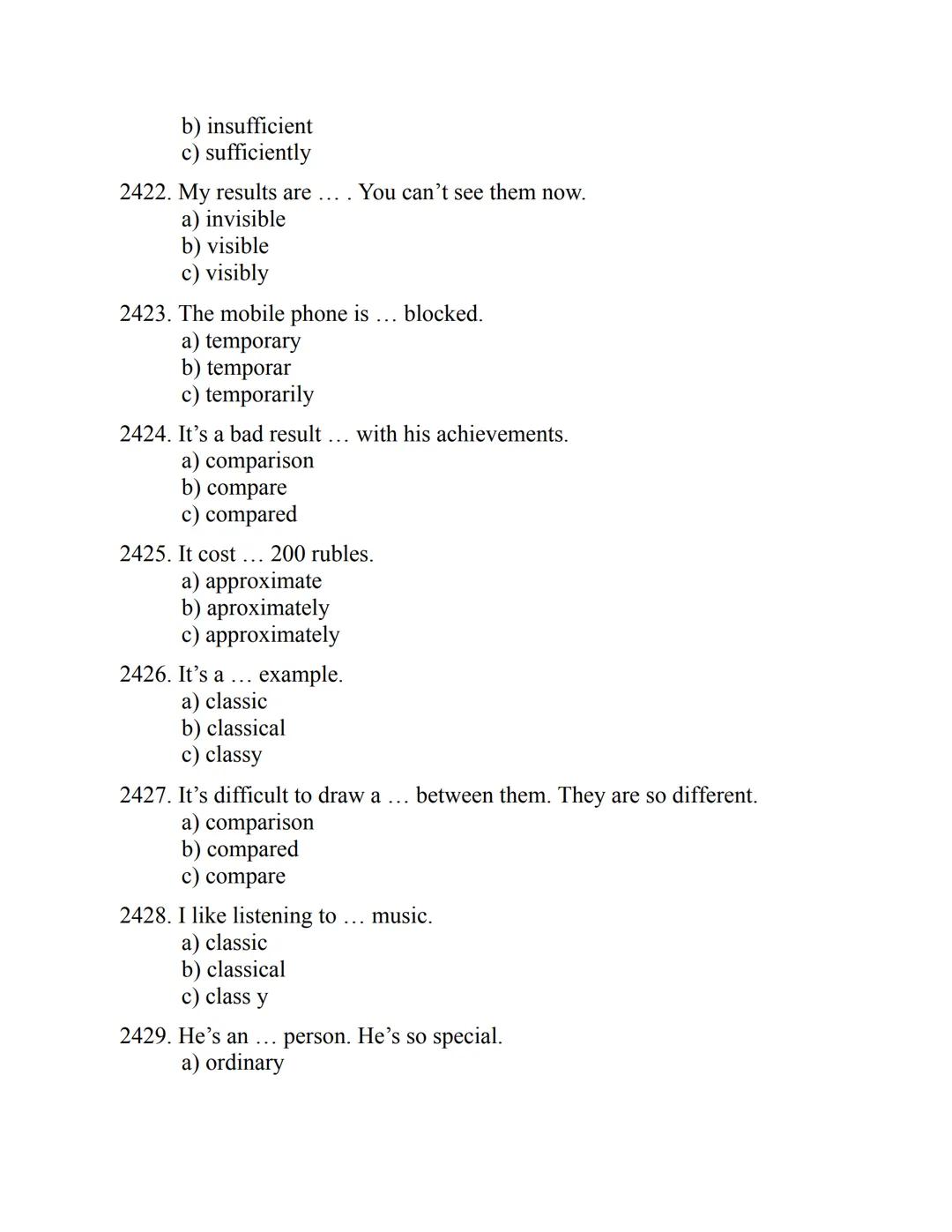 ENGLISH
GRAMMAR
EXERCISES
WITH ANSWERS
Part 2.
3045 MULTIPLE-CHOICE
ITEMS FOR A2
Your quest towards C2
Daniel B. Smith ENGLISH
GRAMMAR
EXERC
