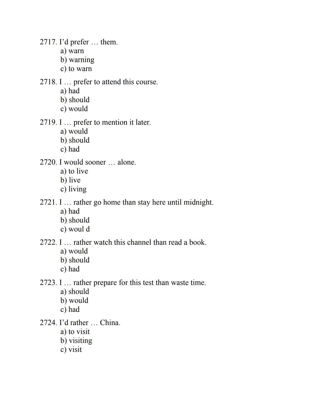 ENGLISH
GRAMMAR
EXERCISES
WITH ANSWERS
Part 2.
3045 MULTIPLE-CHOICE
ITEMS FOR A2
Your quest towards C2
Daniel B. Smith ENGLISH
GRAMMAR
EXERC