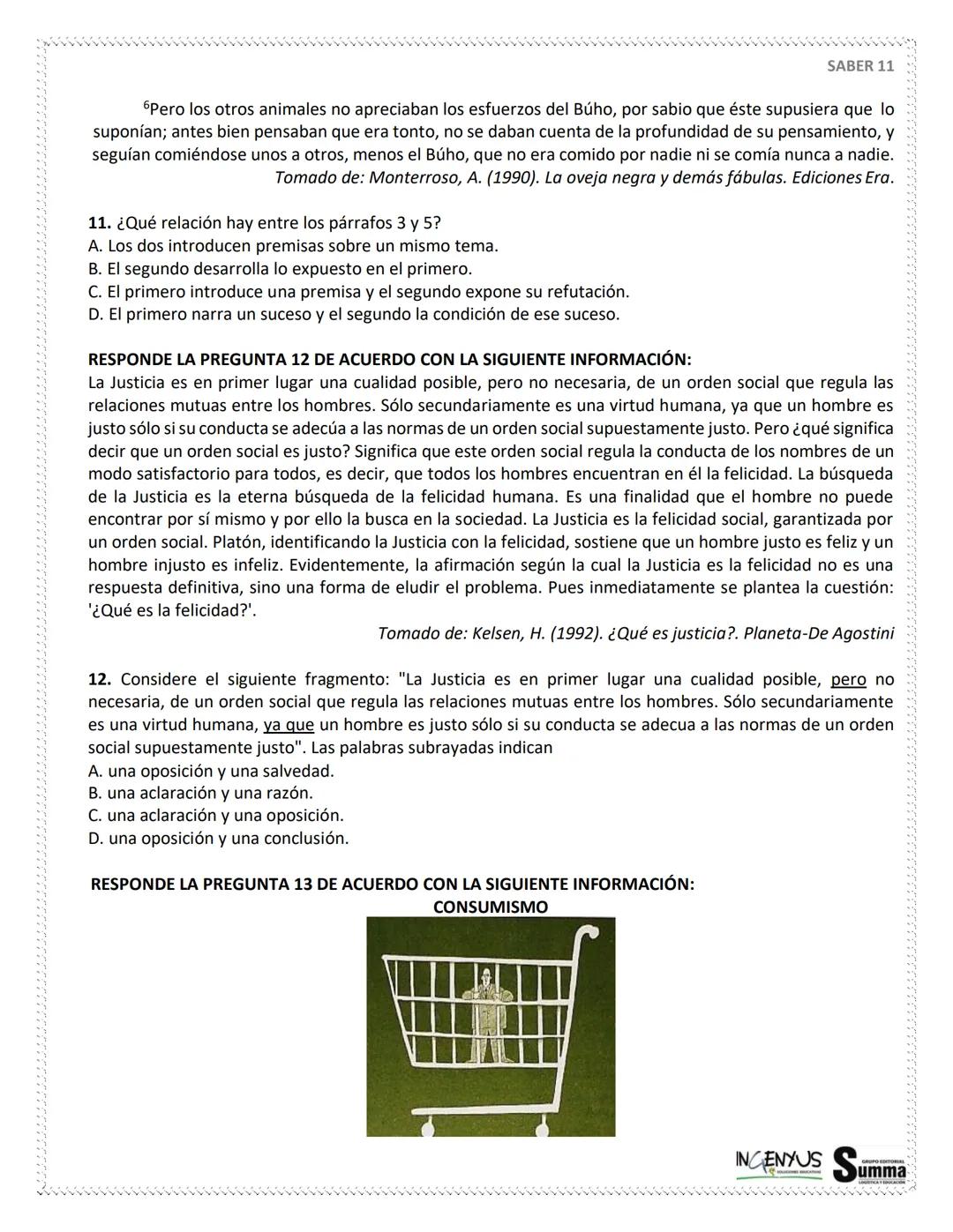 125 PREGUNTAS - 4 HORAS 30
MINUTOS.
SIMULACRO
DE
PRUEBAS
SABER 11°
¿Que tal si nos evaluamos?
SCAN ME
Tu
Profe
NERDOS PERO CON ESTILO
2ª EDI