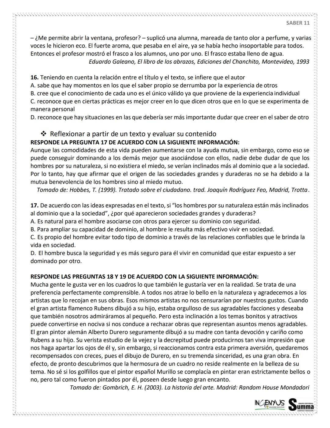 125 PREGUNTAS - 4 HORAS 30
MINUTOS.
SIMULACRO
DE
PRUEBAS
SABER 11°
¿Que tal si nos evaluamos?
SCAN ME
Tu
Profe
NERDOS PERO CON ESTILO
2ª EDI