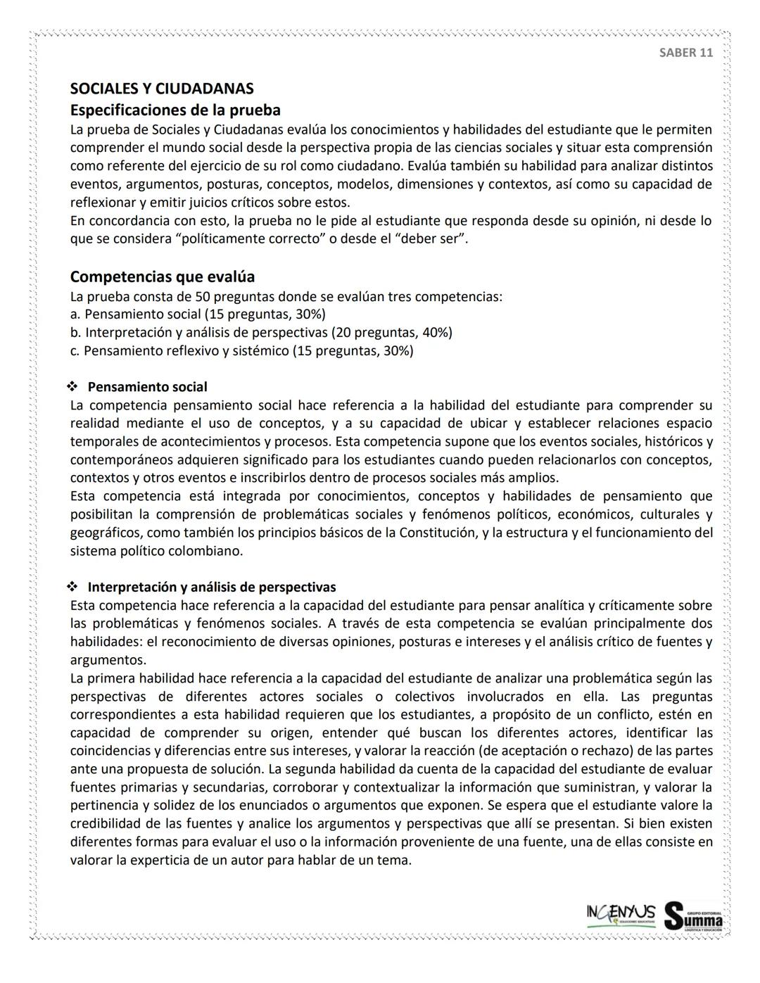 125 PREGUNTAS - 4 HORAS 30
MINUTOS.
SIMULACRO
DE
PRUEBAS
SABER 11°
¿Que tal si nos evaluamos?
SCAN ME
Tu
Profe
NERDOS PERO CON ESTILO
2ª EDI