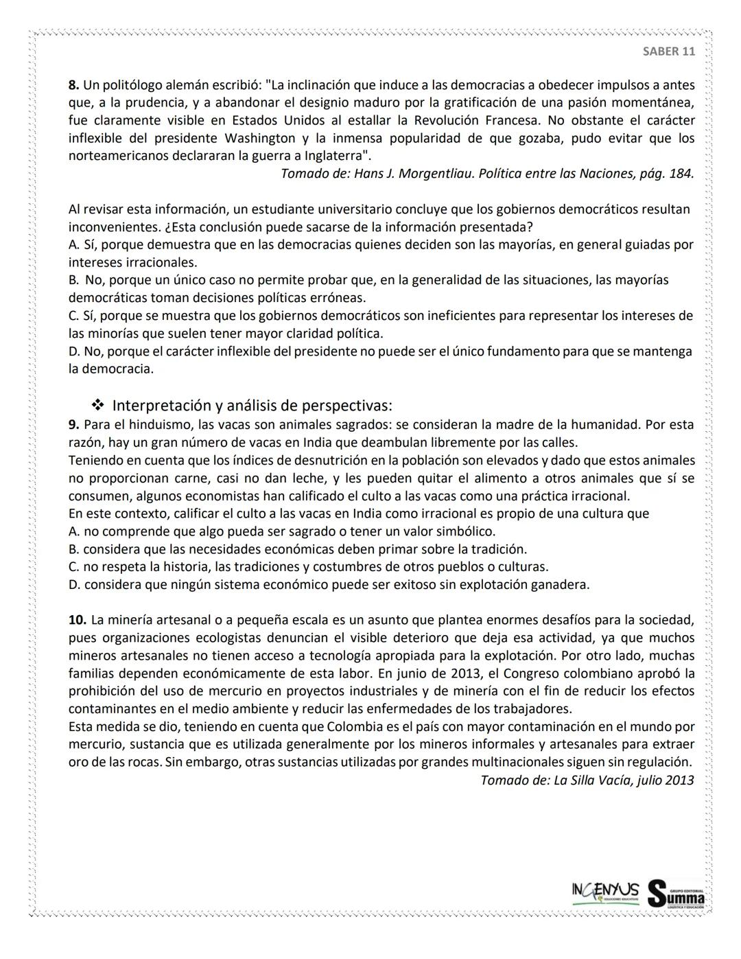 125 PREGUNTAS - 4 HORAS 30
MINUTOS.
SIMULACRO
DE
PRUEBAS
SABER 11°
¿Que tal si nos evaluamos?
SCAN ME
Tu
Profe
NERDOS PERO CON ESTILO
2ª EDI
