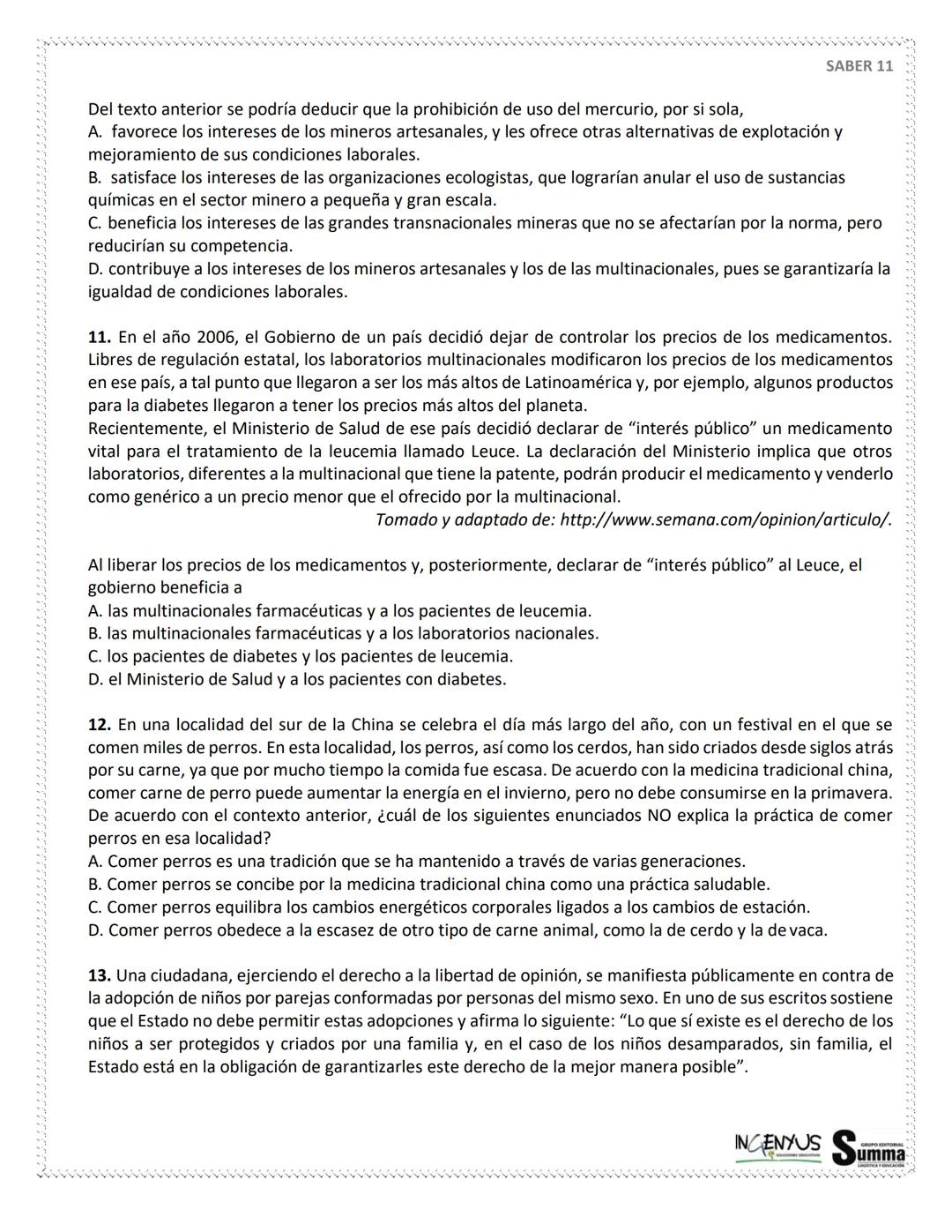 125 PREGUNTAS - 4 HORAS 30
MINUTOS.
SIMULACRO
DE
PRUEBAS
SABER 11°
¿Que tal si nos evaluamos?
SCAN ME
Tu
Profe
NERDOS PERO CON ESTILO
2ª EDI