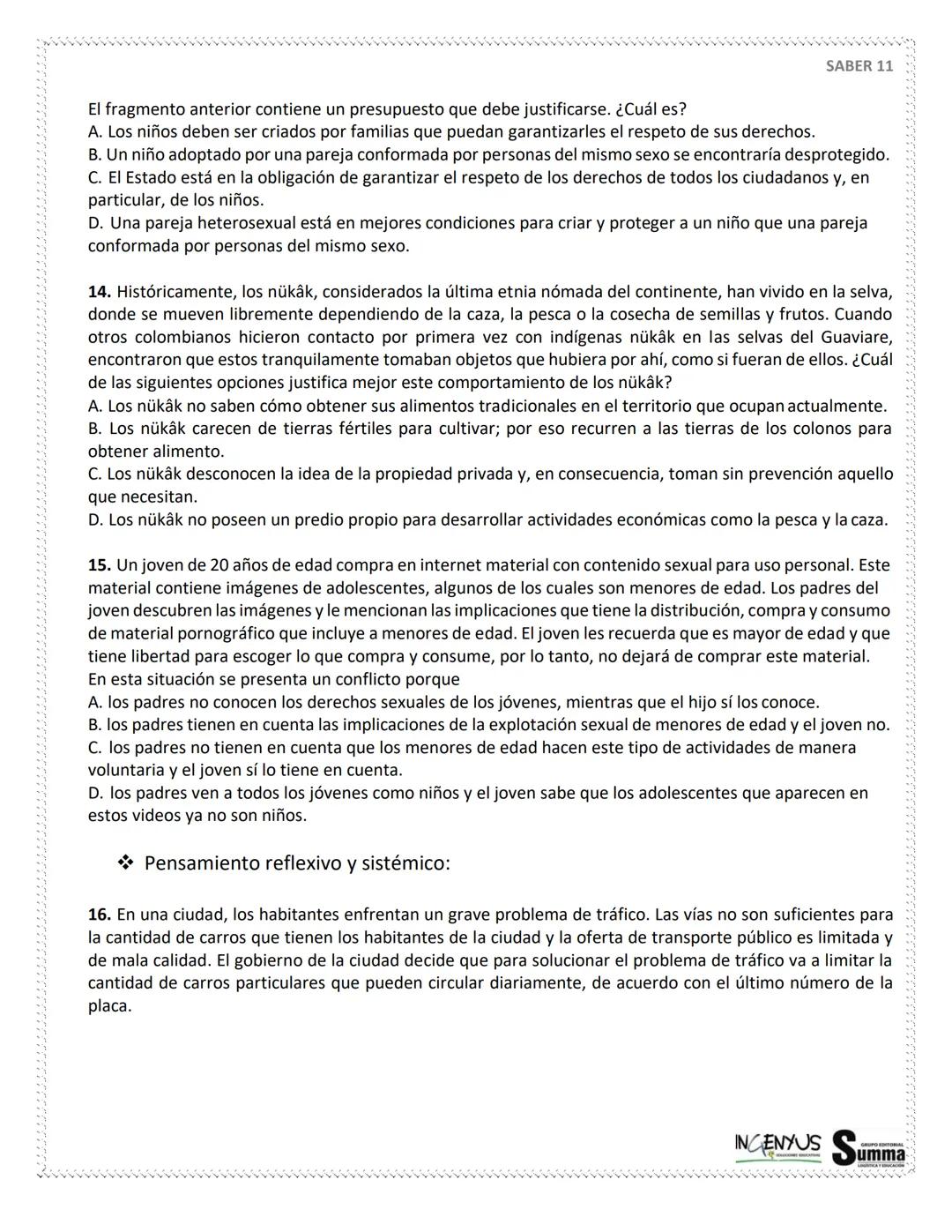 125 PREGUNTAS - 4 HORAS 30
MINUTOS.
SIMULACRO
DE
PRUEBAS
SABER 11°
¿Que tal si nos evaluamos?
SCAN ME
Tu
Profe
NERDOS PERO CON ESTILO
2ª EDI