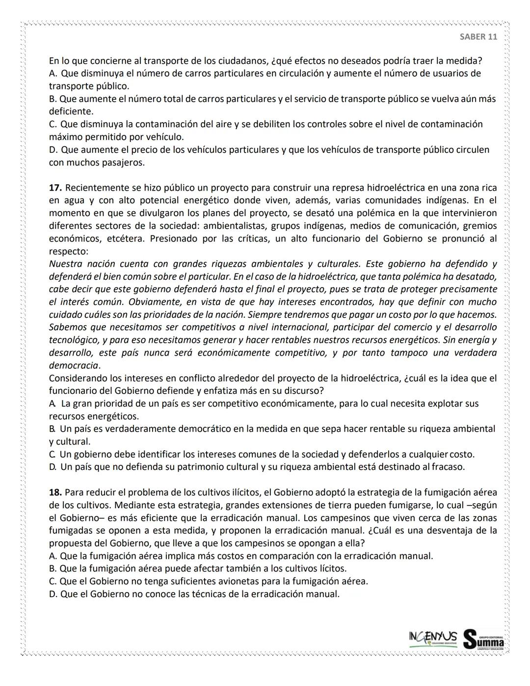 125 PREGUNTAS - 4 HORAS 30
MINUTOS.
SIMULACRO
DE
PRUEBAS
SABER 11°
¿Que tal si nos evaluamos?
SCAN ME
Tu
Profe
NERDOS PERO CON ESTILO
2ª EDI