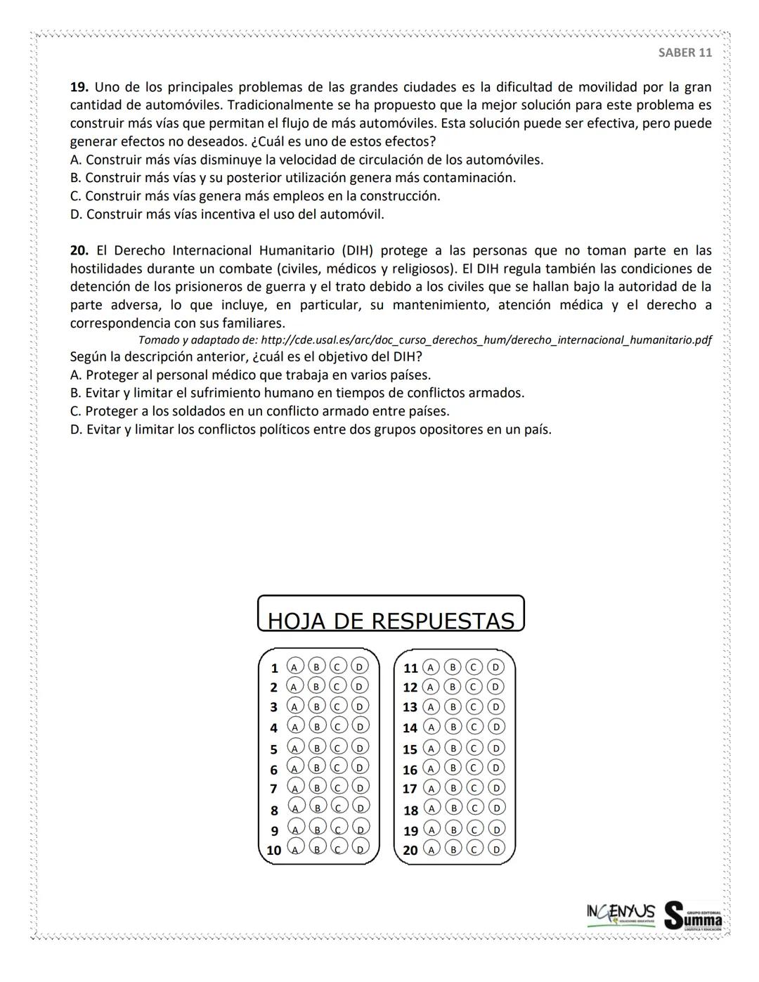 125 PREGUNTAS - 4 HORAS 30
MINUTOS.
SIMULACRO
DE
PRUEBAS
SABER 11°
¿Que tal si nos evaluamos?
SCAN ME
Tu
Profe
NERDOS PERO CON ESTILO
2ª EDI