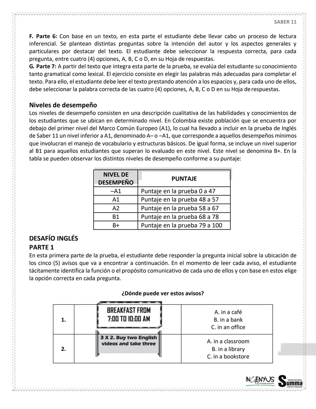 125 PREGUNTAS - 4 HORAS 30
MINUTOS.
SIMULACRO
DE
PRUEBAS
SABER 11°
¿Que tal si nos evaluamos?
SCAN ME
Tu
Profe
NERDOS PERO CON ESTILO
2ª EDI