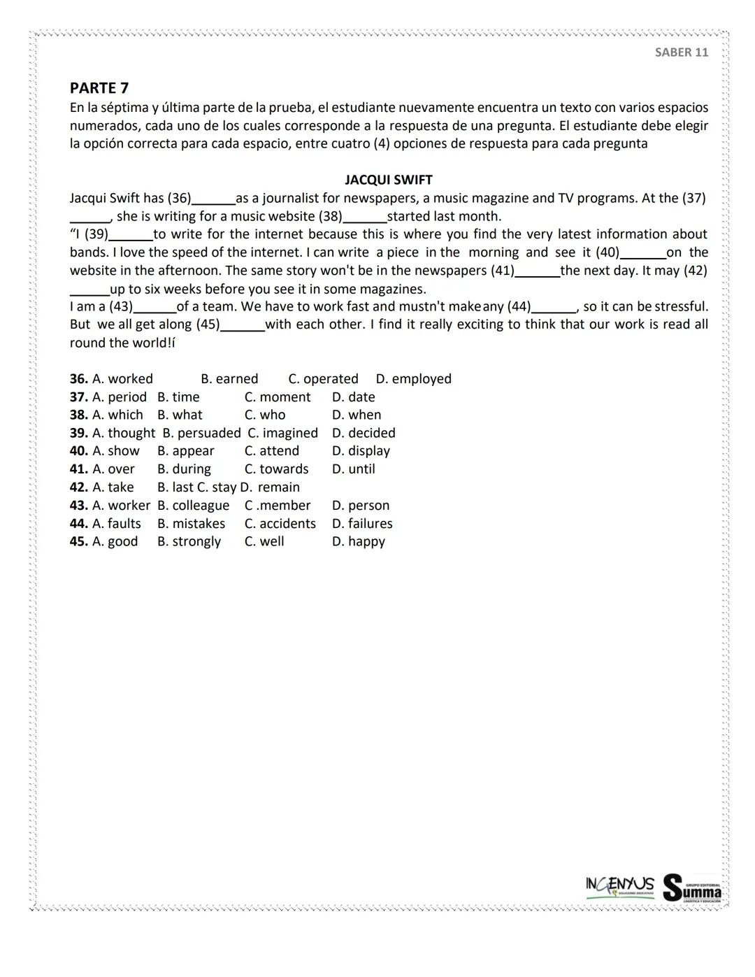 125 PREGUNTAS - 4 HORAS 30
MINUTOS.
SIMULACRO
DE
PRUEBAS
SABER 11°
¿Que tal si nos evaluamos?
SCAN ME
Tu
Profe
NERDOS PERO CON ESTILO
2ª EDI