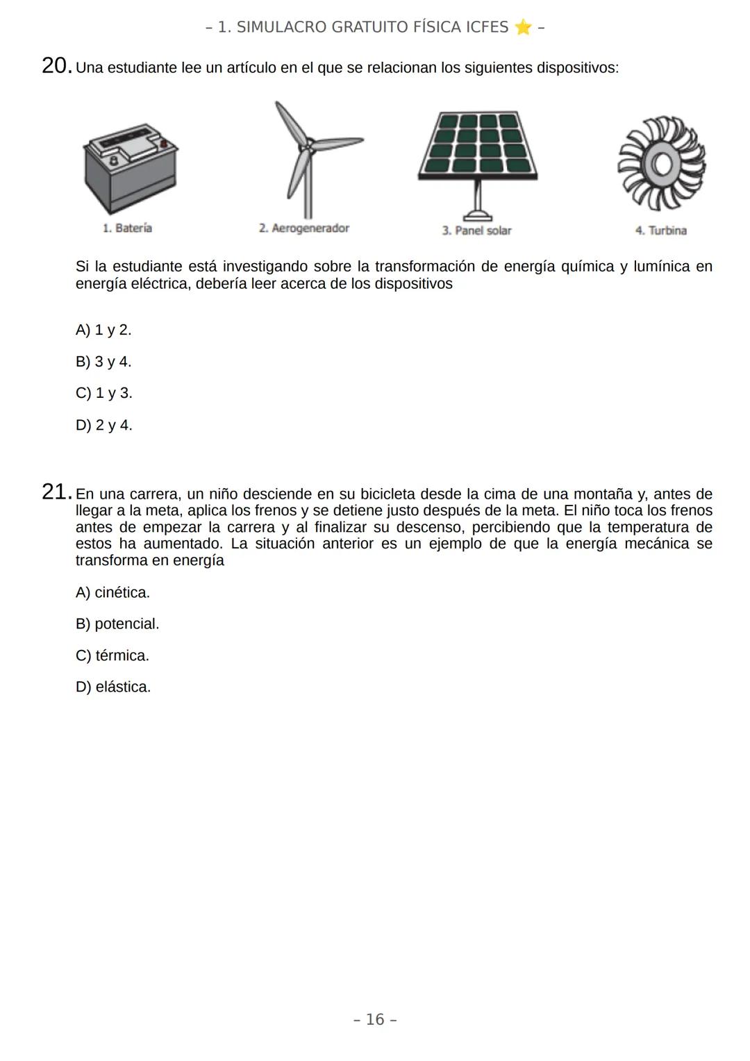 # SIMULACRO FILADD
filadd - 1. SIMULACRO GRATUITO FÍSICA ICFES
Recomendaciones:
- Nuestra plataforma registra el tiempo que te toma conte