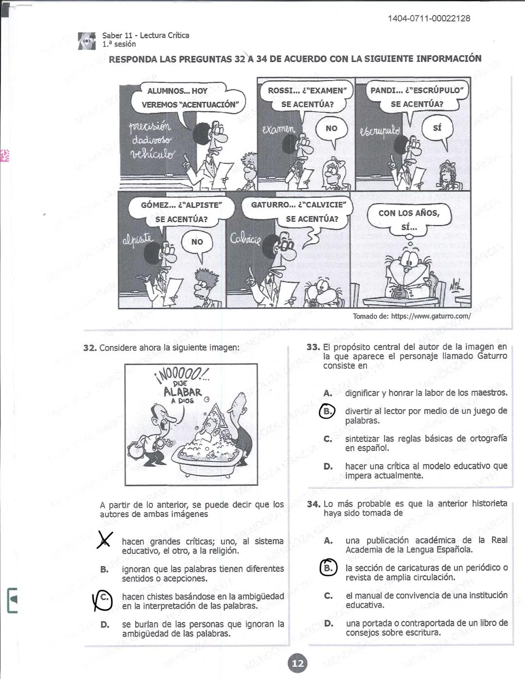 1404-0611-00022128
2/30
0610C0022128
51170
icfes*
LECTURA CRÍTICA
RESPONDA LAS PREGUNTAS 23 A 27 DE ACUERDO CON LA SIGUIENTE INFORMACIÓN
VEN
