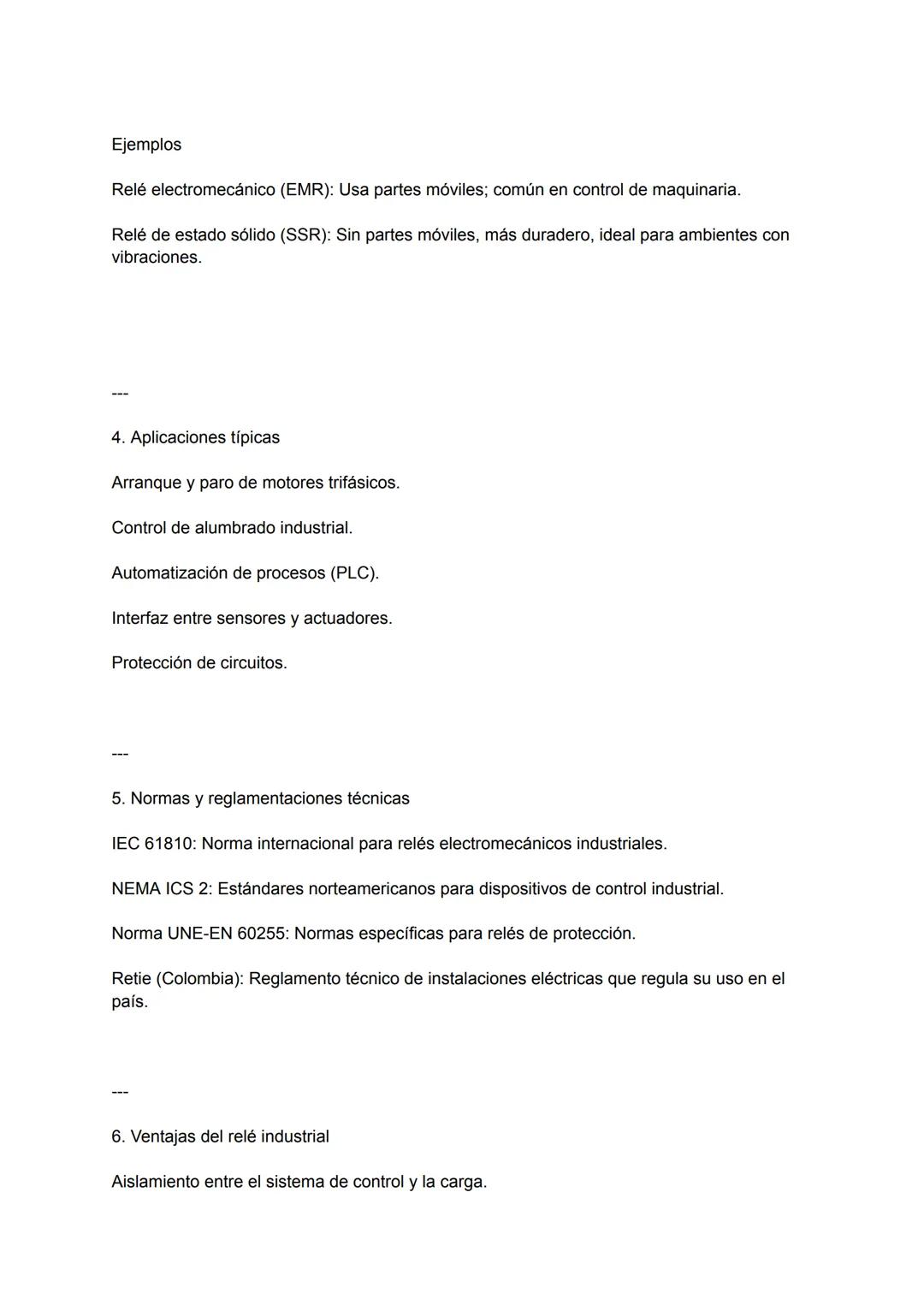 RELÉ INDUSTRIAL
Introducción
El relé industrial es un dispositivo fundamental en los sistemas de automatización y control
eléctrico. Actúa c