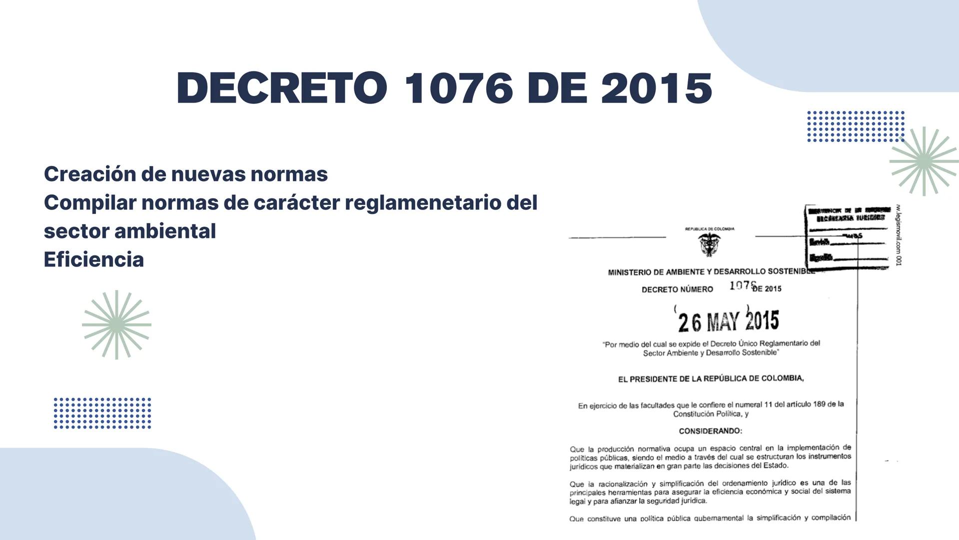 # LEGISLACIÓN
# AMBIENTAL CONSTITUCIÓN POLÍTICA DE COLOMBIA - 1991
La Constitución de 1991 sentó las bases del derecho
ambiental en Colombi