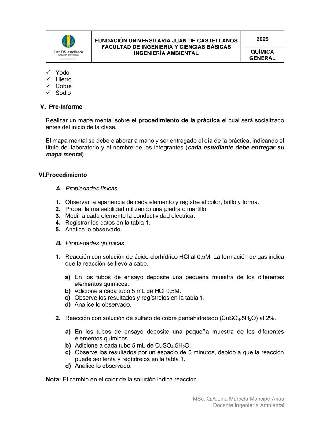 --- OCR Start ---
Juan D Castellanos
FUNDACIÓN UNIVERSITARIA JUAN DE CASTELLANOS
FACULTAD DE INGENIERÍA Y CIENCIAS BÁSICAS
INGENIERÍA AMBIEN
