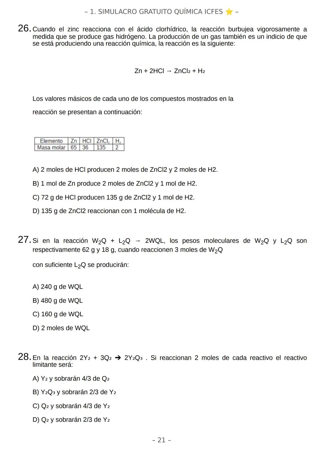 # SIMULACRO FILADD
filadd - 1. SIMULACRO GRATUITO QUÍMICA ICFES
Este simulacro de 34 preguntas busca ayudarte a medir tus competencias par