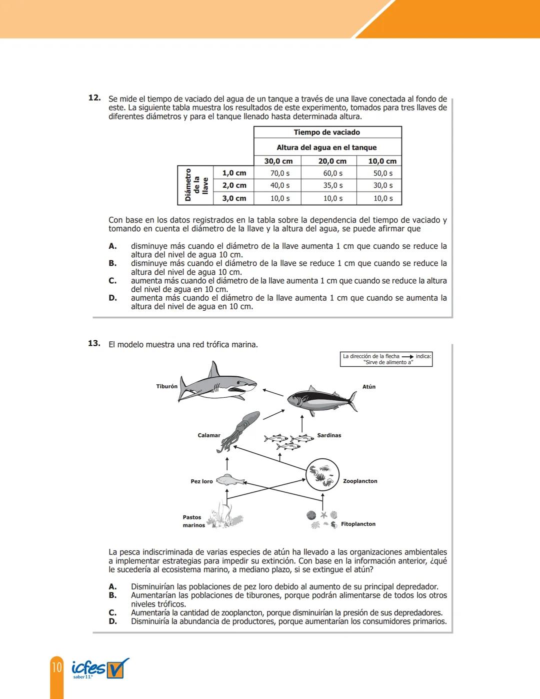 Cuadernillo de preguntas
Saber 11.°
Prueba de ciencias
naturales
icfes
saber 11.°
GOBIERNO
DE COLOMBIA
MINEDUCACIÓN icfes
mejor saber Presid