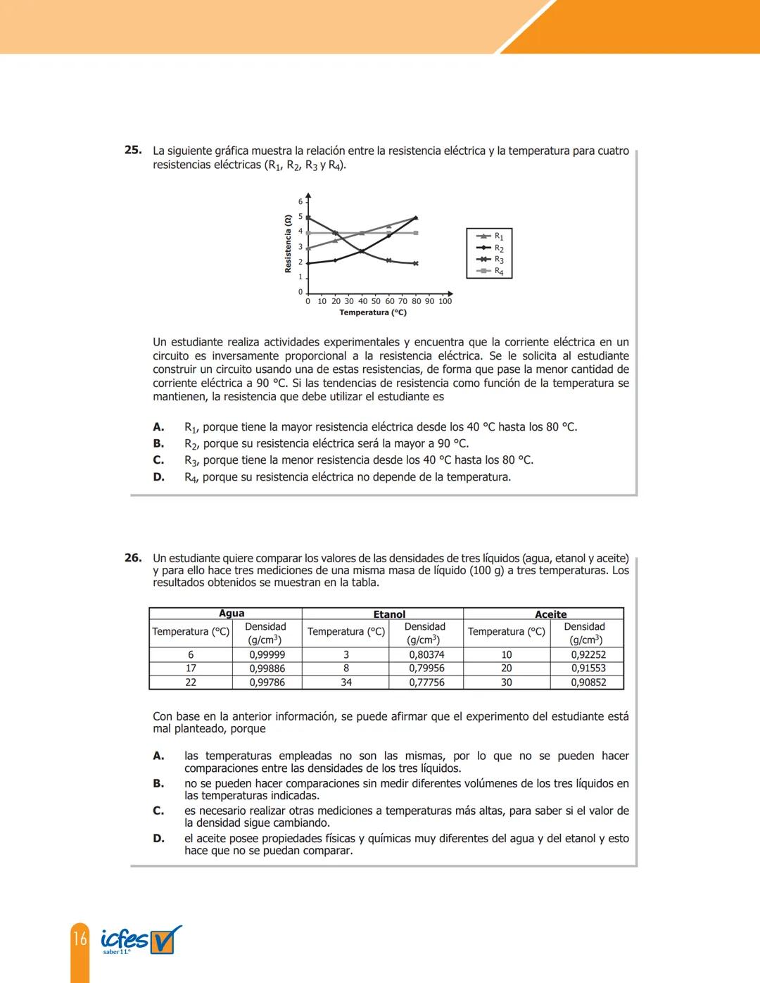 Cuadernillo de preguntas
Saber 11.°
Prueba de ciencias
naturales
icfes
saber 11.°
GOBIERNO
DE COLOMBIA
MINEDUCACIÓN icfes
mejor saber Presid