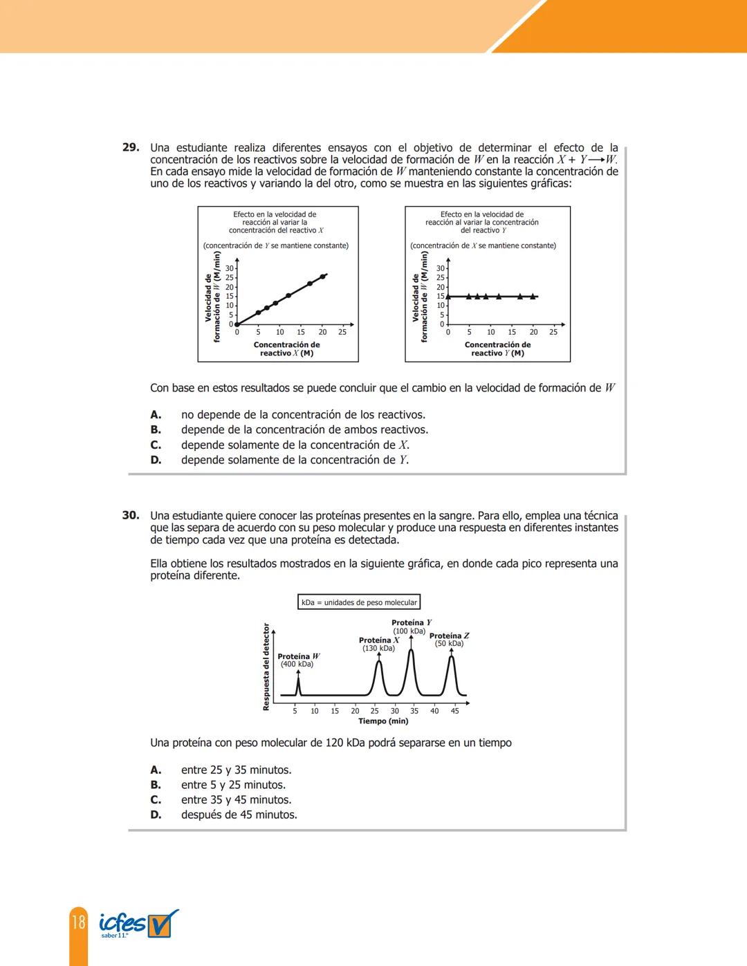 Cuadernillo de preguntas
Saber 11.°
Prueba de ciencias
naturales
icfes
saber 11.°
GOBIERNO
DE COLOMBIA
MINEDUCACIÓN icfes
mejor saber Presid