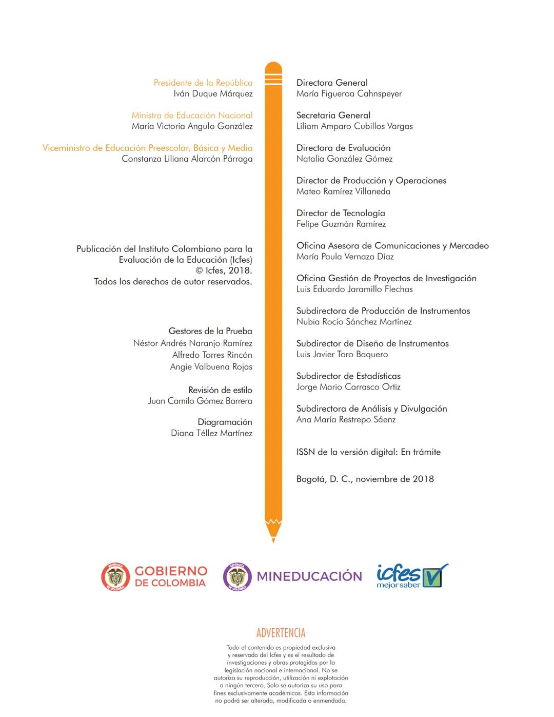 Cuadernillo de preguntas
Saber 11.°
Prueba de ciencias
naturales
icfes
saber 11.°
GOBIERNO
DE COLOMBIA
MINEDUCACIÓN icfes
mejor saber Presid