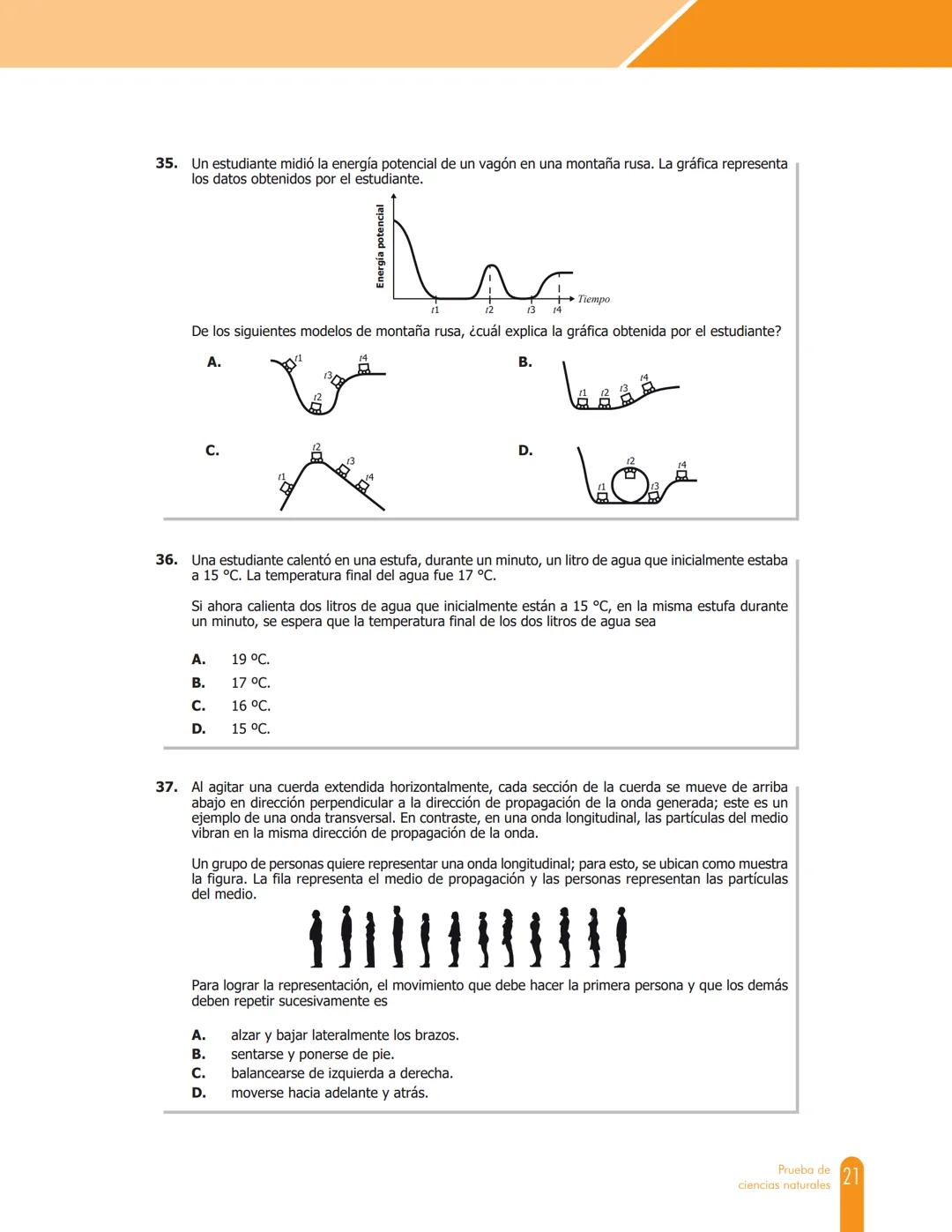 Cuadernillo de preguntas
Saber 11.°
Prueba de ciencias
naturales
icfes
saber 11.°
GOBIERNO
DE COLOMBIA
MINEDUCACIÓN icfes
mejor saber Presid
