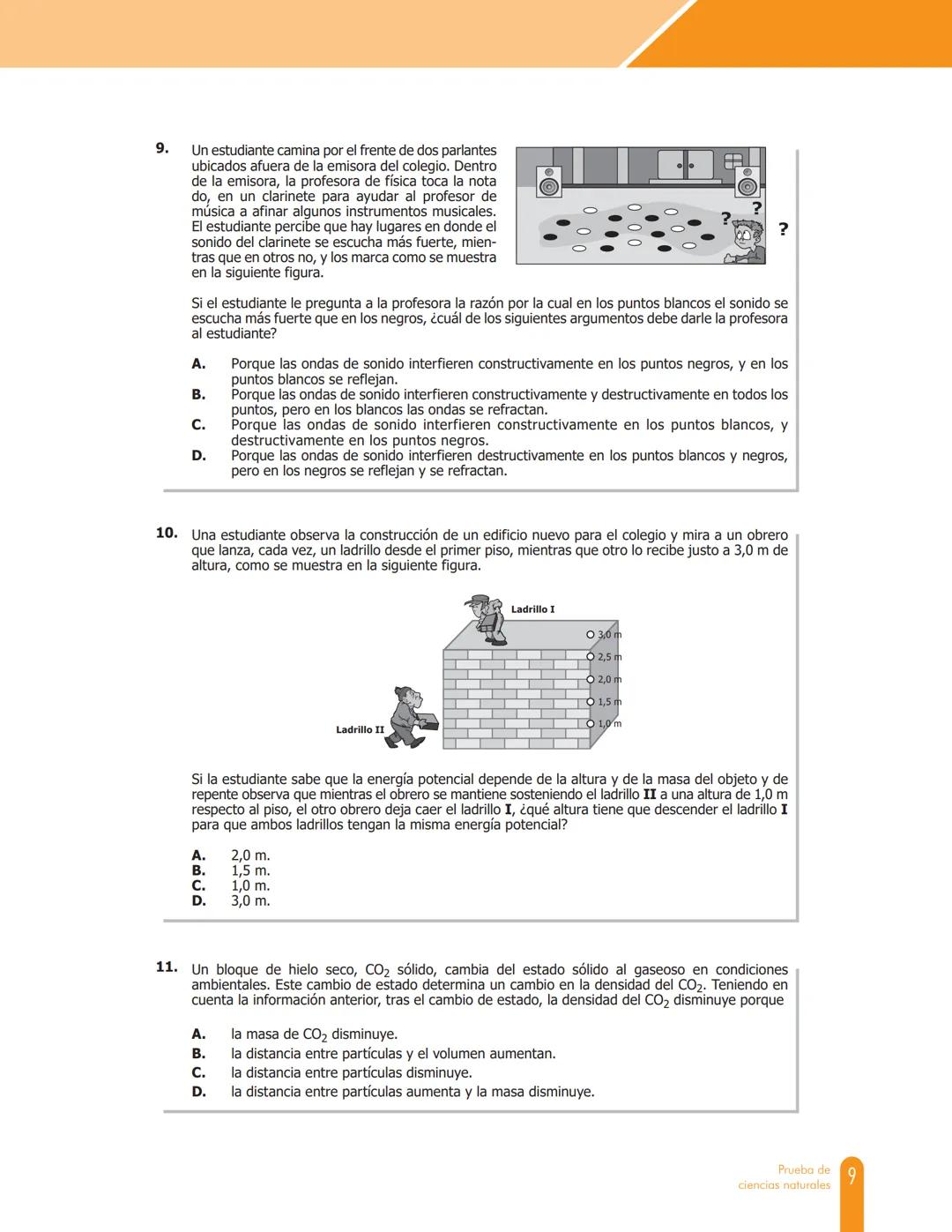 Cuadernillo de preguntas
Saber 11.°
Prueba de ciencias
naturales
icfes
saber 11.°
GOBIERNO
DE COLOMBIA
MINEDUCACIÓN icfes
mejor saber Presid