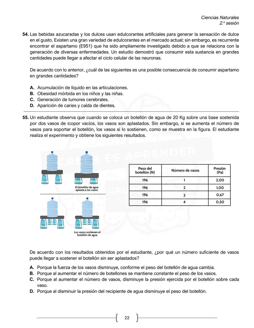 PREICFES GRUPO 500
GRUPO
500
CREER ES APR
SEGUNDA SESIÓN
PRUEBA S-1
No. Total de
Prueba
Preguntas
Tiempo Total
preguntas
Sociales y ciudadan