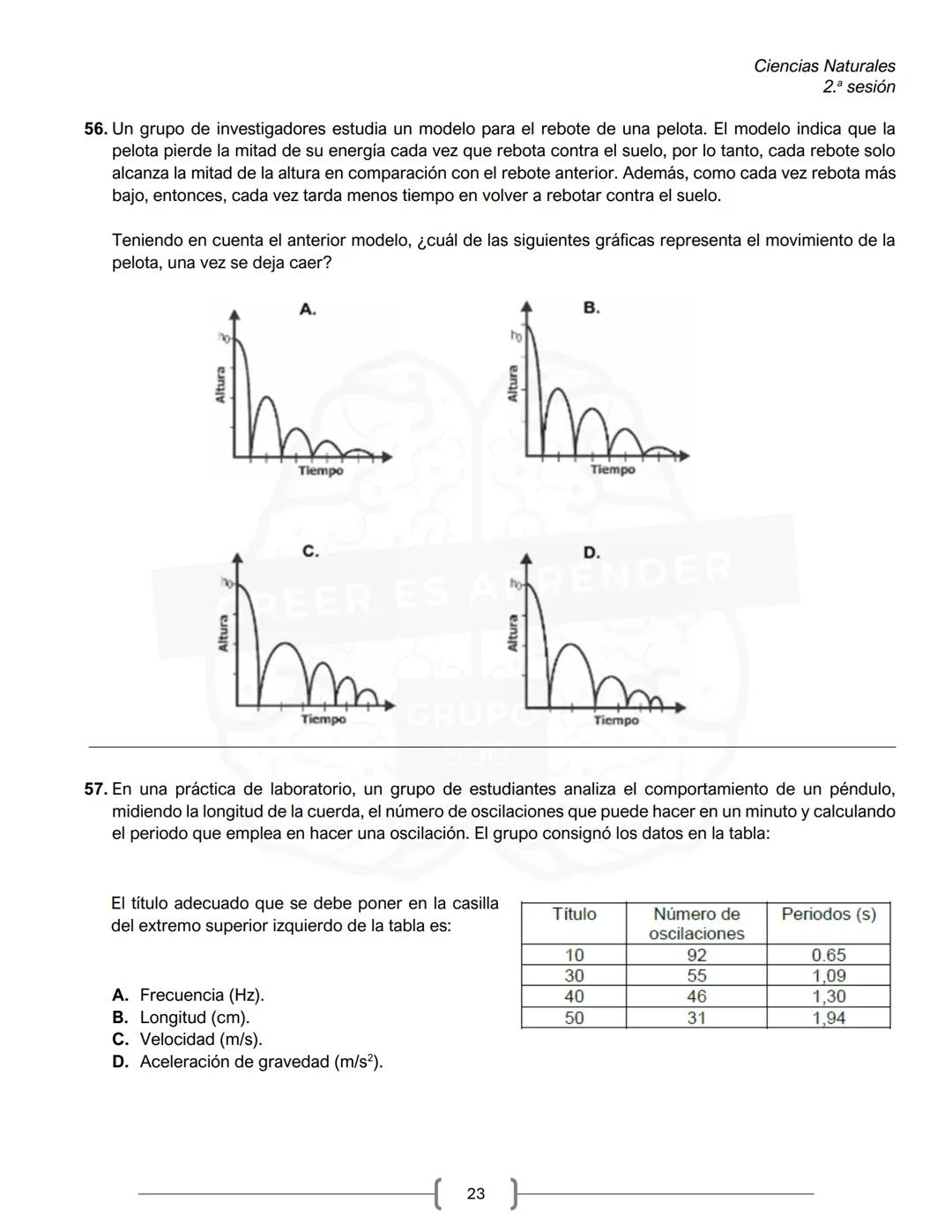 PREICFES GRUPO 500
GRUPO
500
CREER ES APR
SEGUNDA SESIÓN
PRUEBA S-1
No. Total de
Prueba
Preguntas
Tiempo Total
preguntas
Sociales y ciudadan