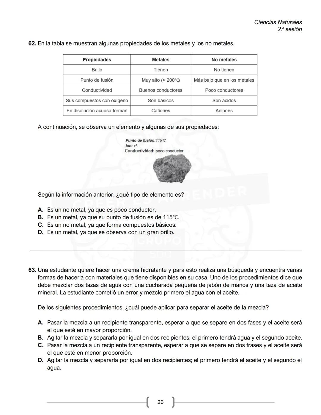 PREICFES GRUPO 500
GRUPO
500
CREER ES APR
SEGUNDA SESIÓN
PRUEBA S-1
No. Total de
Prueba
Preguntas
Tiempo Total
preguntas
Sociales y ciudadan