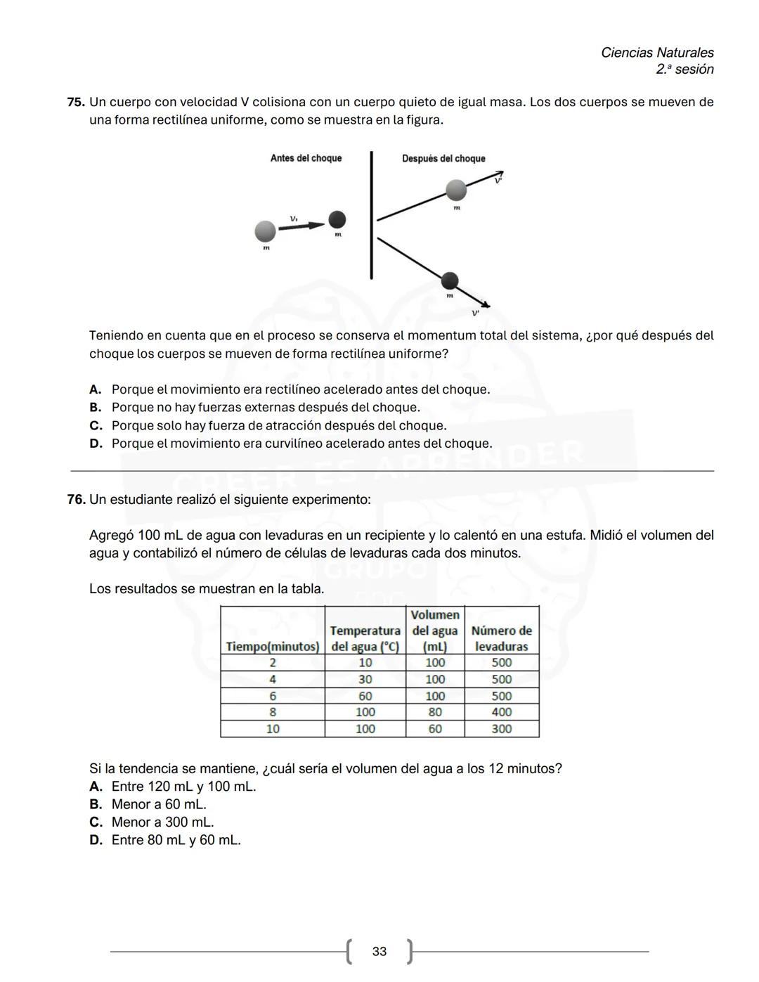 PREICFES GRUPO 500
GRUPO
500
CREER ES APR
SEGUNDA SESIÓN
PRUEBA S-1
No. Total de
Prueba
Preguntas
Tiempo Total
preguntas
Sociales y ciudadan