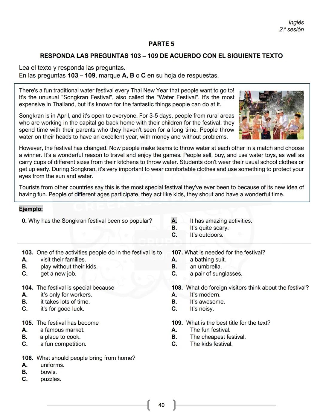 PREICFES GRUPO 500
GRUPO
500
CREER ES APR
SEGUNDA SESIÓN
PRUEBA S-1
No. Total de
Prueba
Preguntas
Tiempo Total
preguntas
Sociales y ciudadan