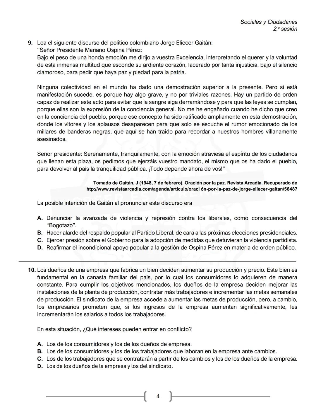 PREICFES GRUPO 500
GRUPO
500
CREER ES APR
SEGUNDA SESIÓN
PRUEBA S-1
No. Total de
Prueba
Preguntas
Tiempo Total
preguntas
Sociales y ciudadan