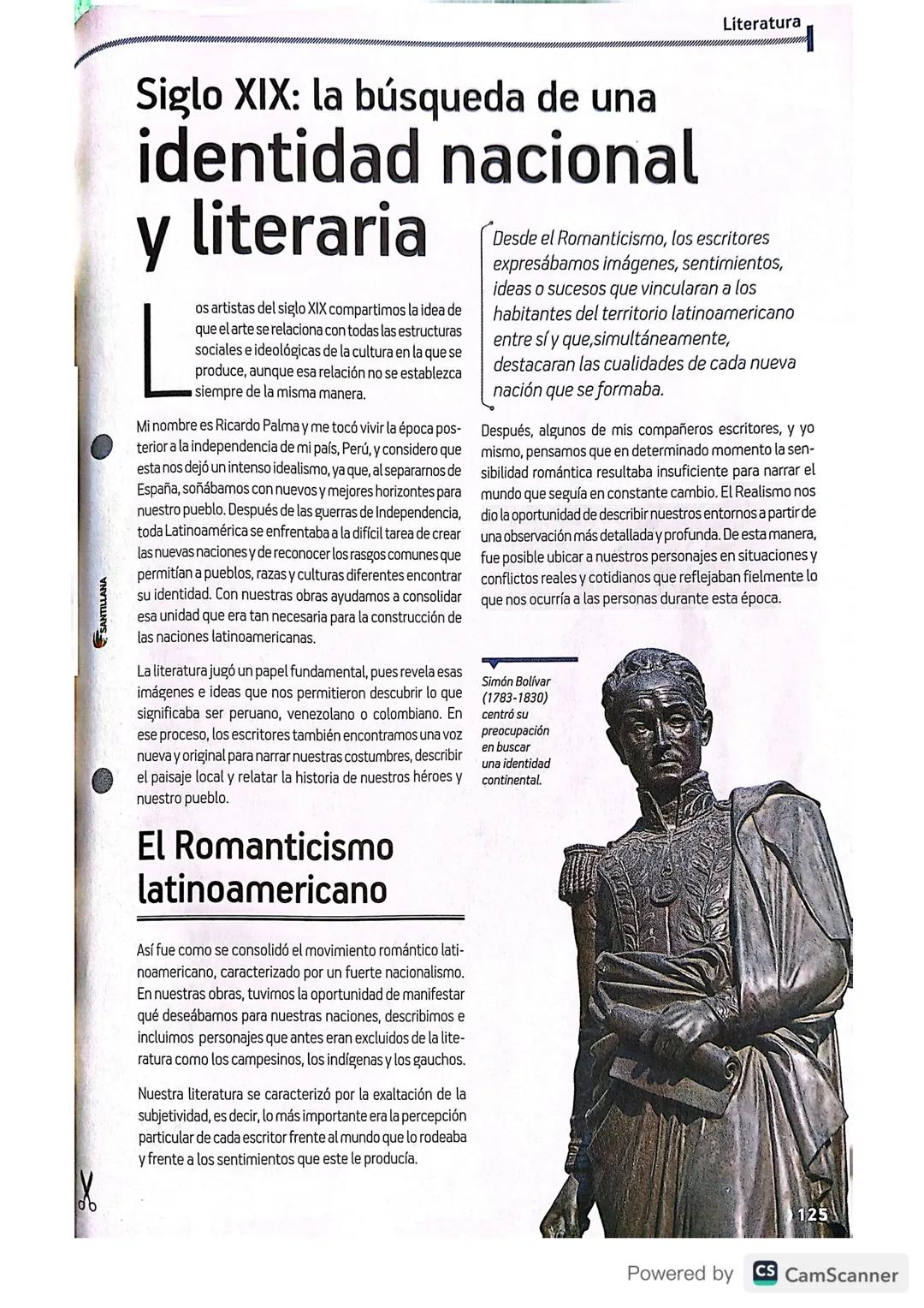 ## Siglo XIX: la búsqueda de una
## identidad nacional
y literaria
os artistas del siglo XIX compartimos la idea de
que el arte se relacion