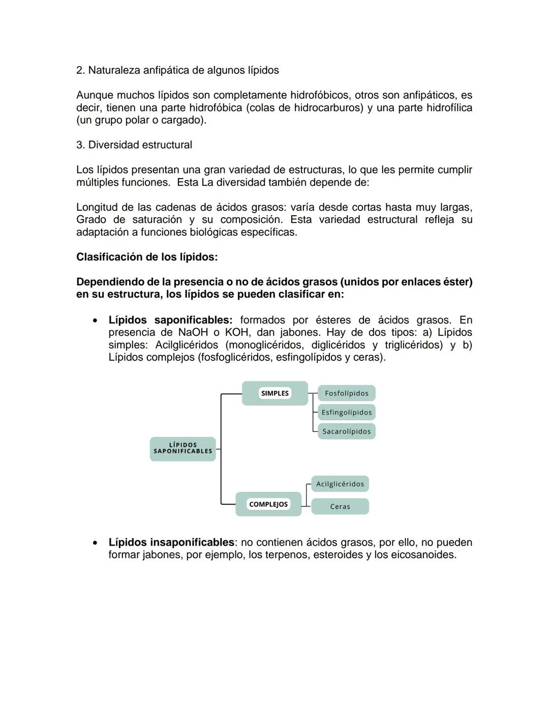 --- OCR Start ---
Bioquímica
1. Introducción a los Lípidos
UNIDAD: Lípidos
Los lípidos son biomoléculas esenciales caracterizadas por su ins