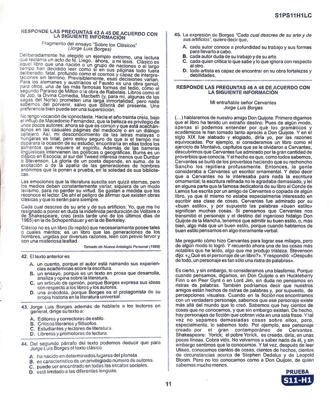 La
Evaluación
PRUEBA
S11-H1
Evaluación por Desempeño en Competencias
Primera sesión
En el siguiente cuadro se muestran las pruebas que confo