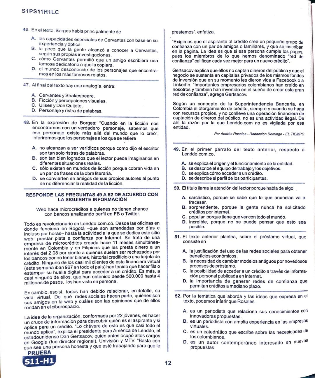 La
Evaluación
PRUEBA
S11-H1
Evaluación por Desempeño en Competencias
Primera sesión
En el siguiente cuadro se muestran las pruebas que confo